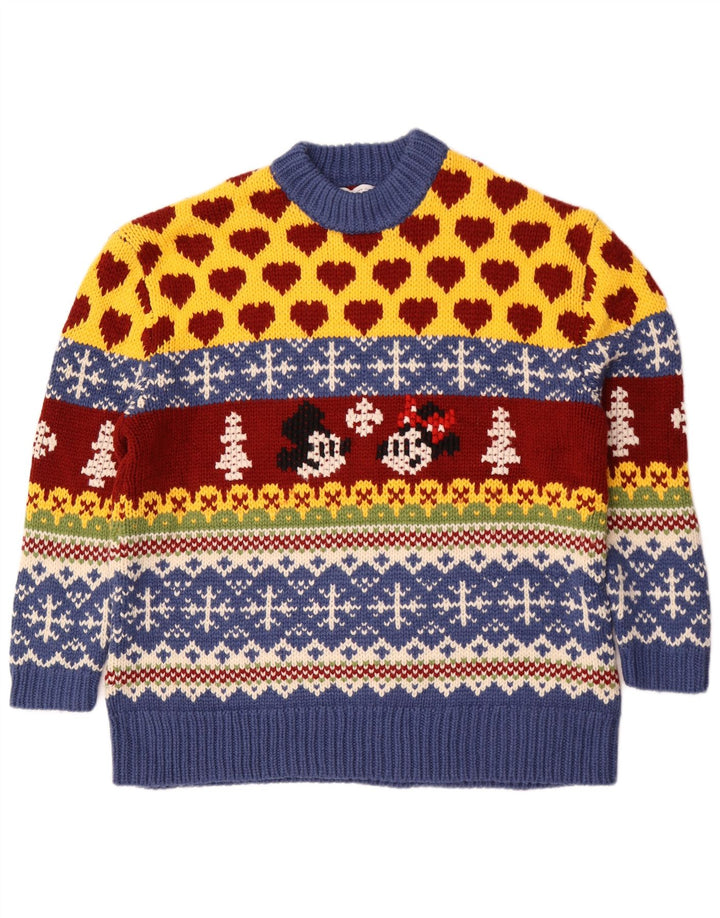Zara Herre Mickey Mouse Jumper Sweater med rund hals Medium Flerfarvet