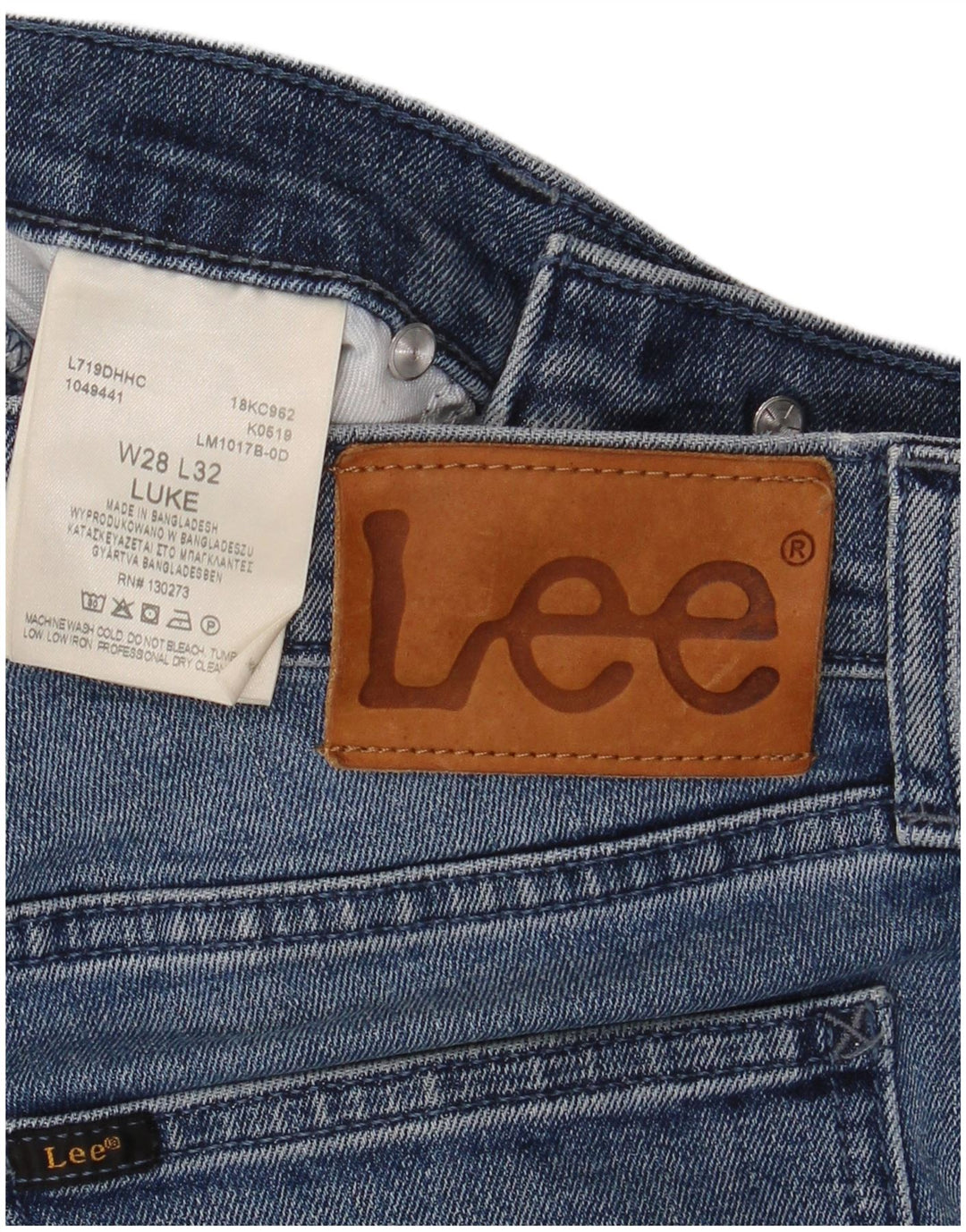 Lee Herre Luke Slim Jeans W28 L32 Blå Bomuld