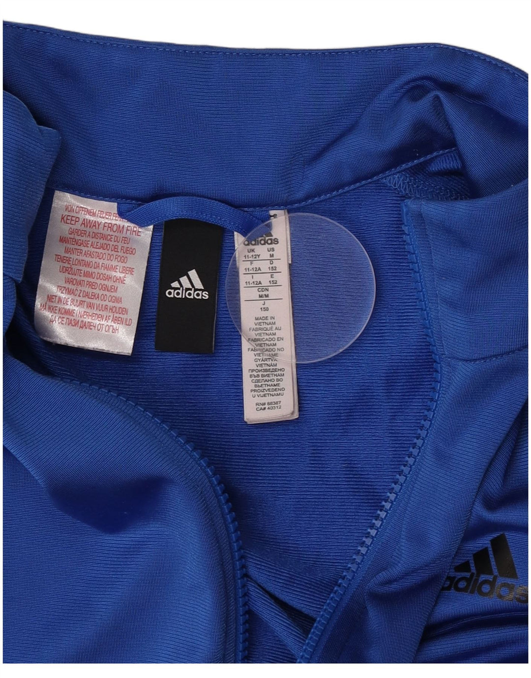 Adidas Drenge Træningsdragt Topjakke 11-12 År Blå Polyester