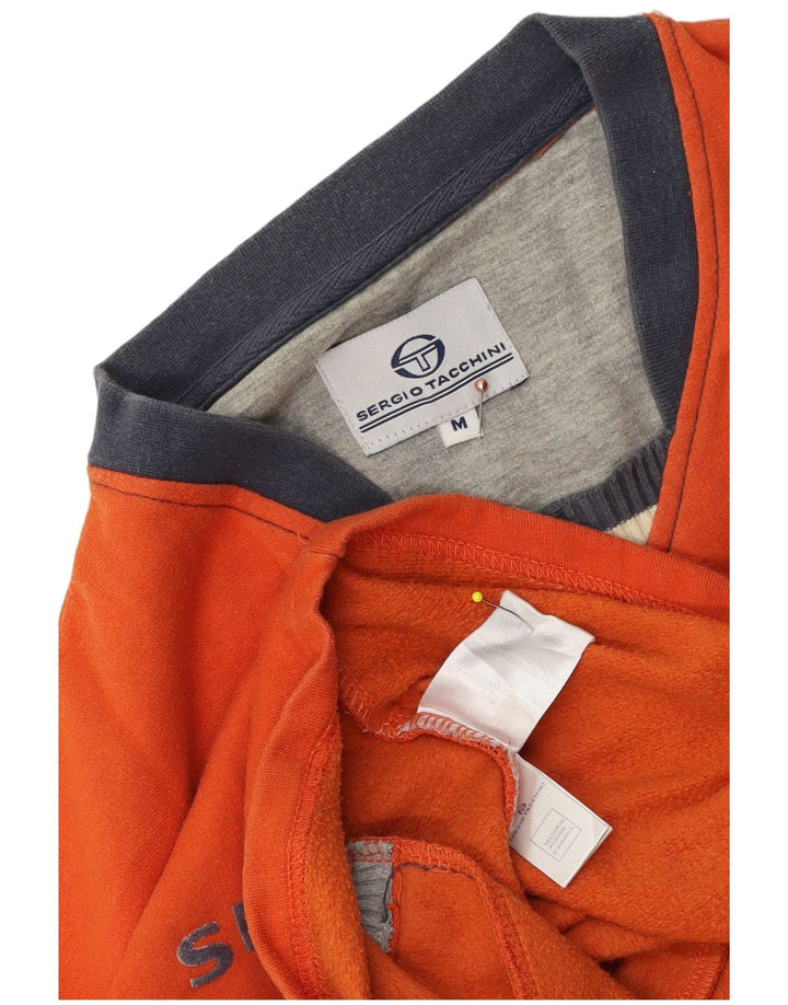 Sergio Tacchini Herre Grafisk Sweatshirt Jumper Medium Orange Bomuld