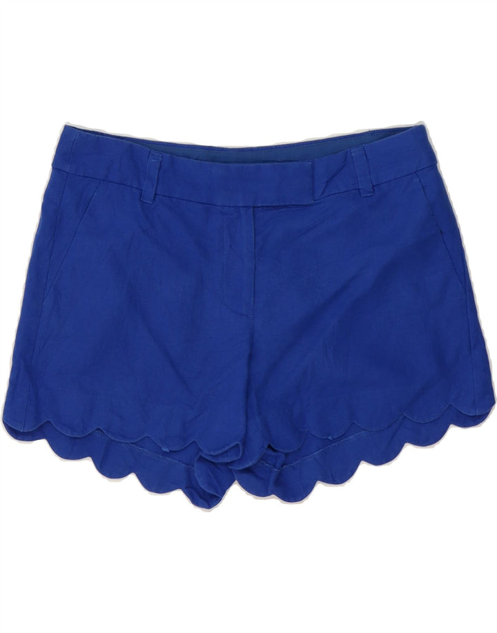 J. CREW Womens Chino Shorts US 6 Medium W32 Blue Linen Vintage J. Crew and Second-Hand J. Crew from Messina Hembry 