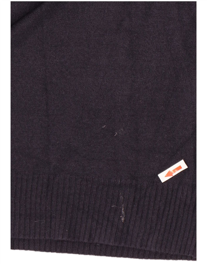 Marks & Spencer Dame Boat Neck Jumper Sweater UK 12 Medium Navy Blue