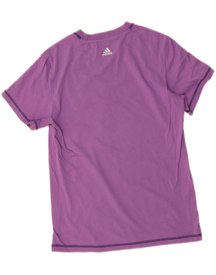 ADIDAS Womens T-Shirt Top UK 14 Large Purple Vintage Adidas and Second-Hand Adidas from Messina Hembry 