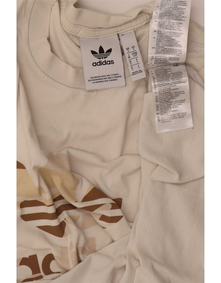 Adidas Grafisk T-shirt top til mænd, lille hvid bomuld