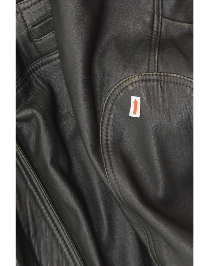 FATIGUE Herre Læderjakke UK 38 Medium Sort Læder