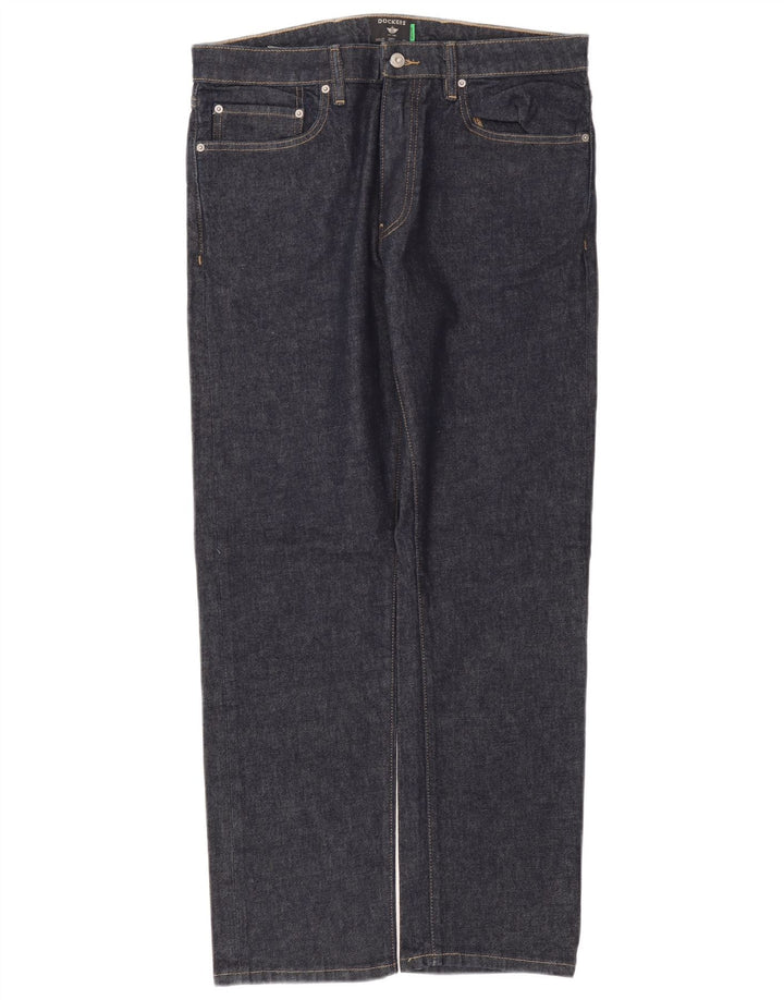 Dockers Herre Slim Jeans W34 L32 Marineblå Bomuld