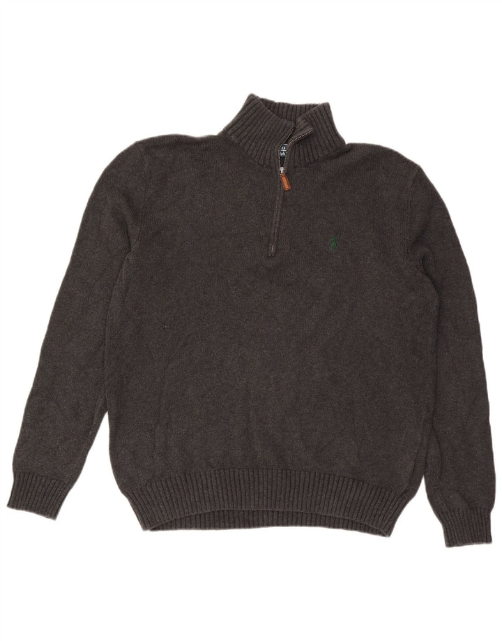 Polo Ralph Lauren Herre trøje med lynlåshals mellem grå bomuld