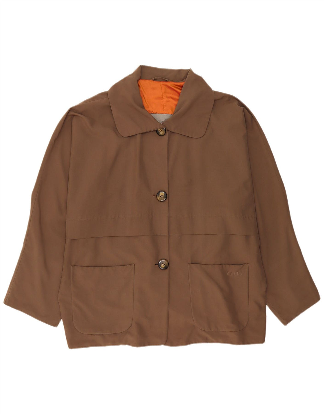 Belfe Womens 3-knap oversized Utility-jakke EU 44 XL Brun Nylon