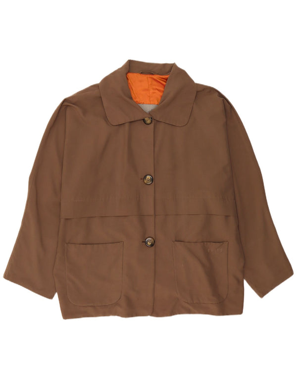 Belfe Womens 3-knap oversized Utility-jakke EU 44 XL Brun Nylon