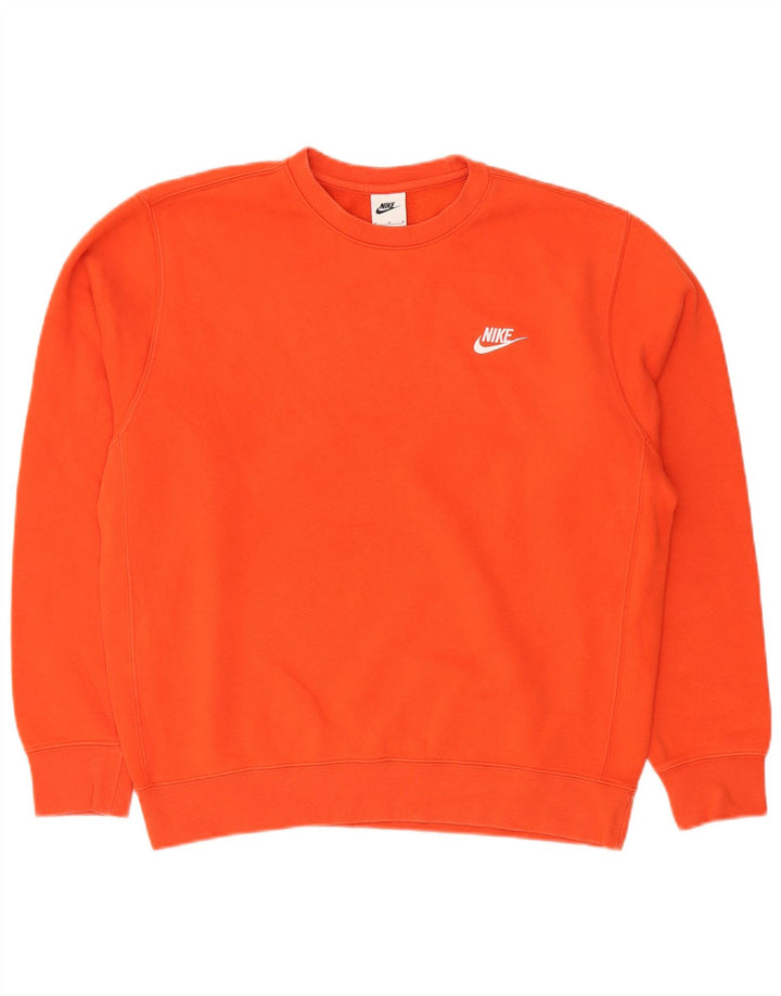 Nike Herre sweatshirt Jumper Medium Orange Bomuld