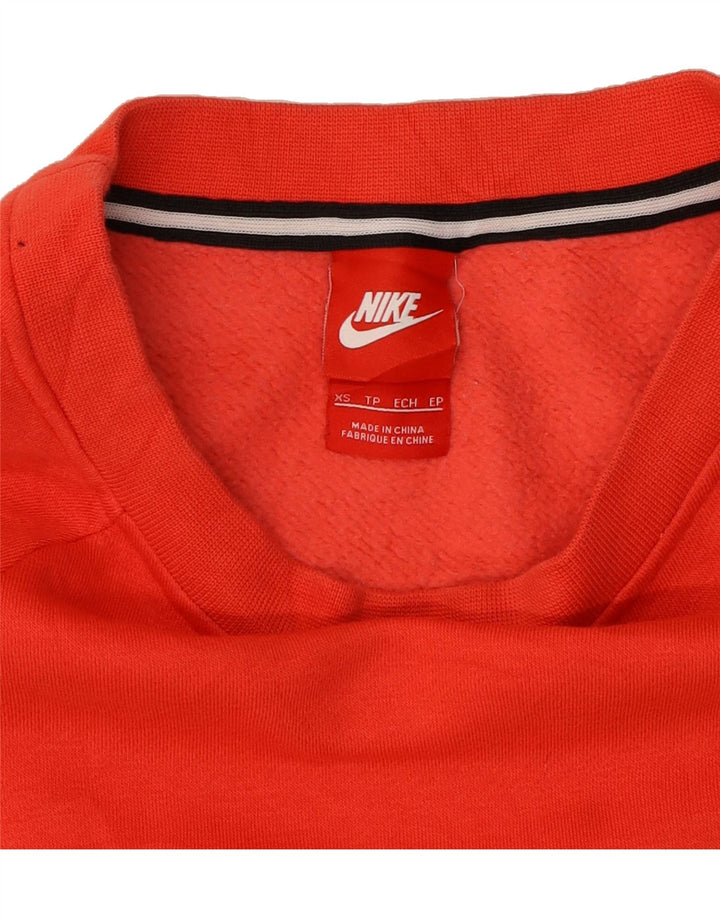 NIKE Womens Oversized Graphic Sweatshirt Jumper UK 6 XS Red Cotton Vintage Nike and Second-Hand Nike from Messina Hembry 