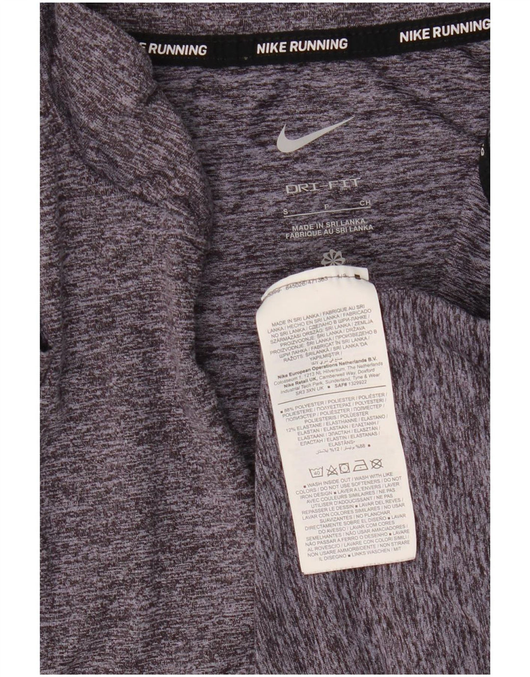 Nike Dame Dri Fit Pullover Træningsdragt Top UK 10 Small Grey Flecked