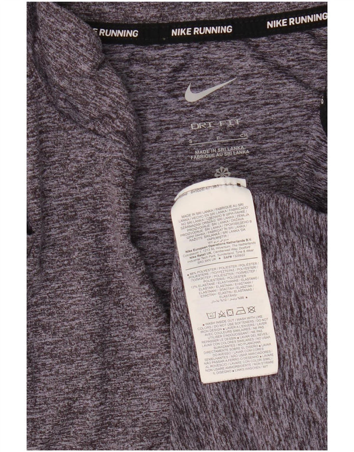 Nike Dame Dri Fit Pullover Træningsdragt Top UK 10 Small Grey Flecked