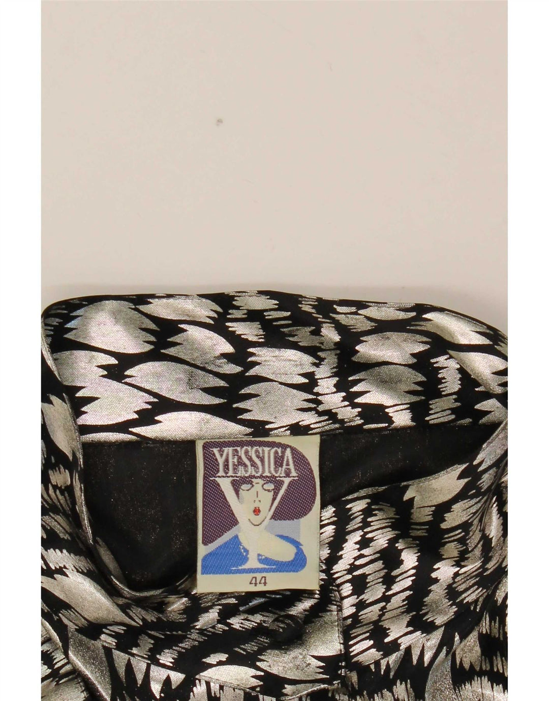 Yessica Womens Shirt Bluse EU 44 XL Sølv Animal Print Polyester