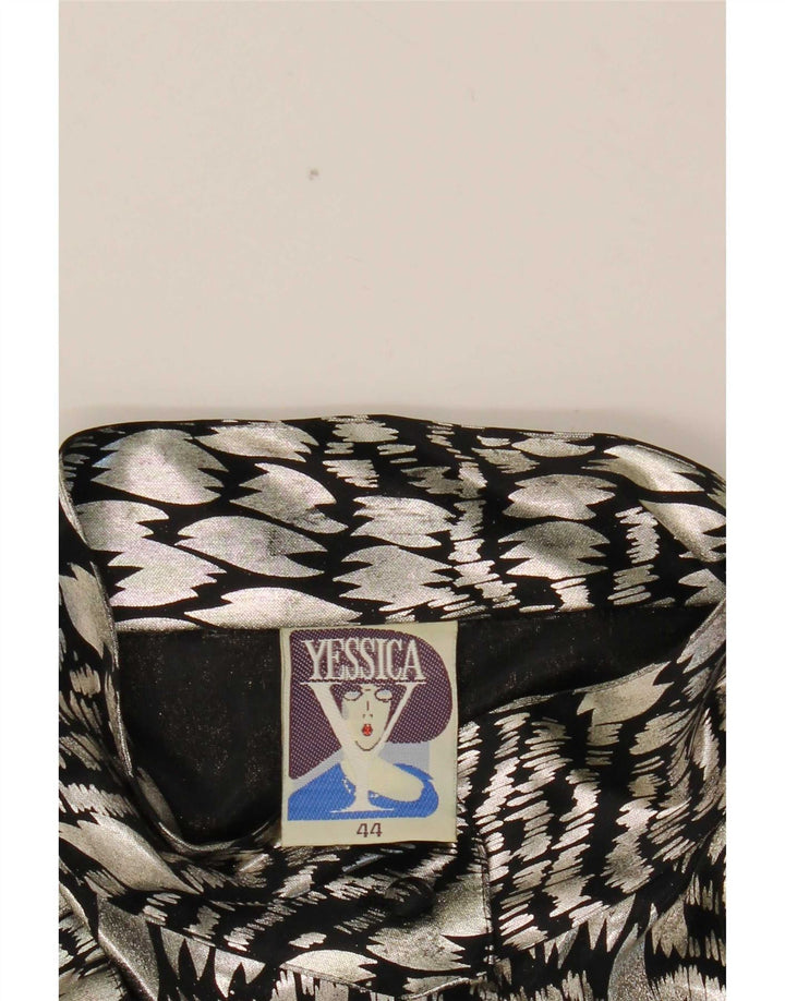 Yessica Womens Shirt Bluse EU 44 XL Sølv Animal Print Polyester
