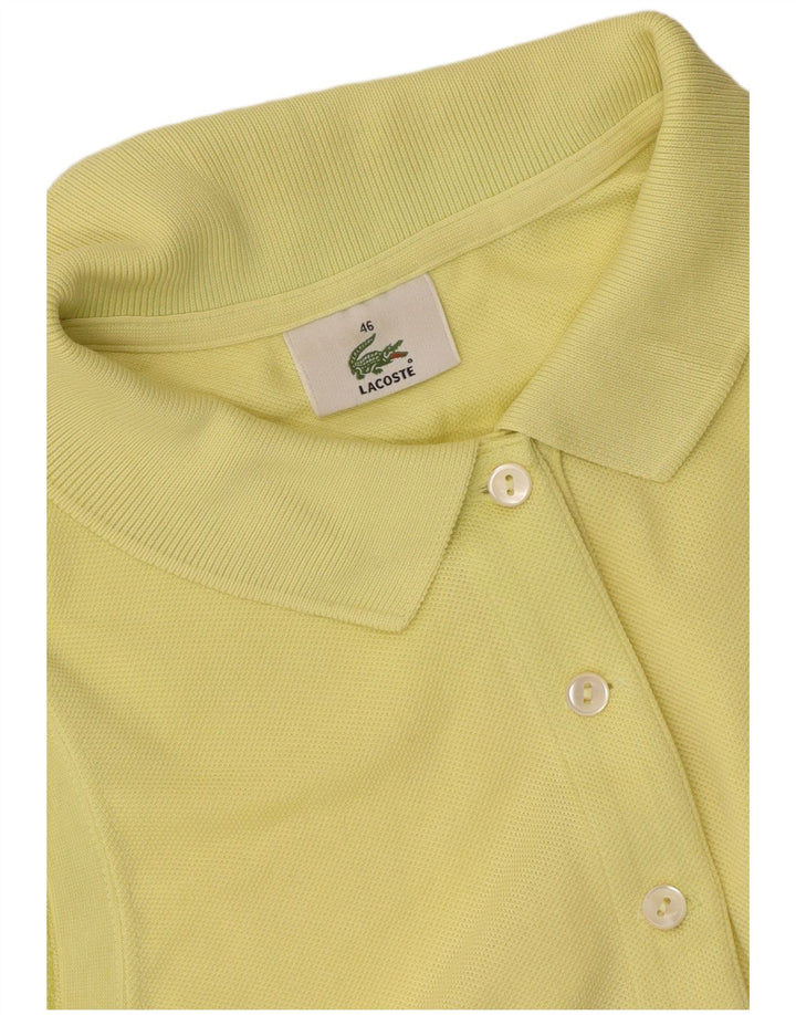 LACOSTE ærmeløs poloshirt til kvinder størrelse 46 XL Gul