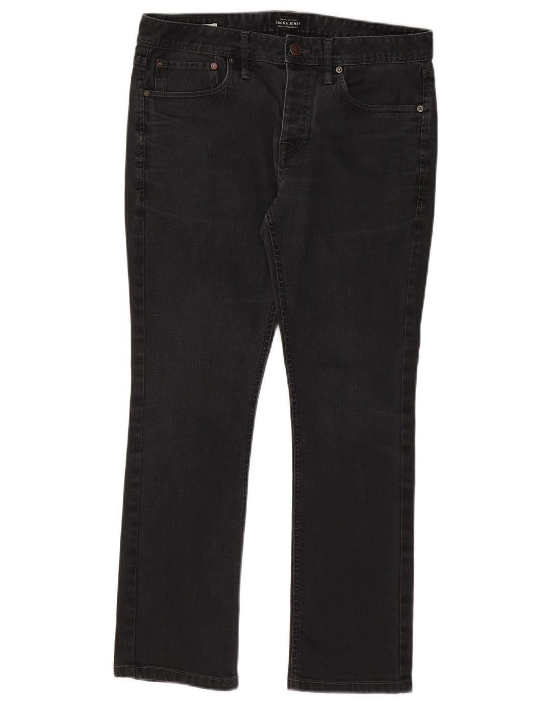 JACK & JONES Womens Slim Jeans W34 L28 Black Cotton