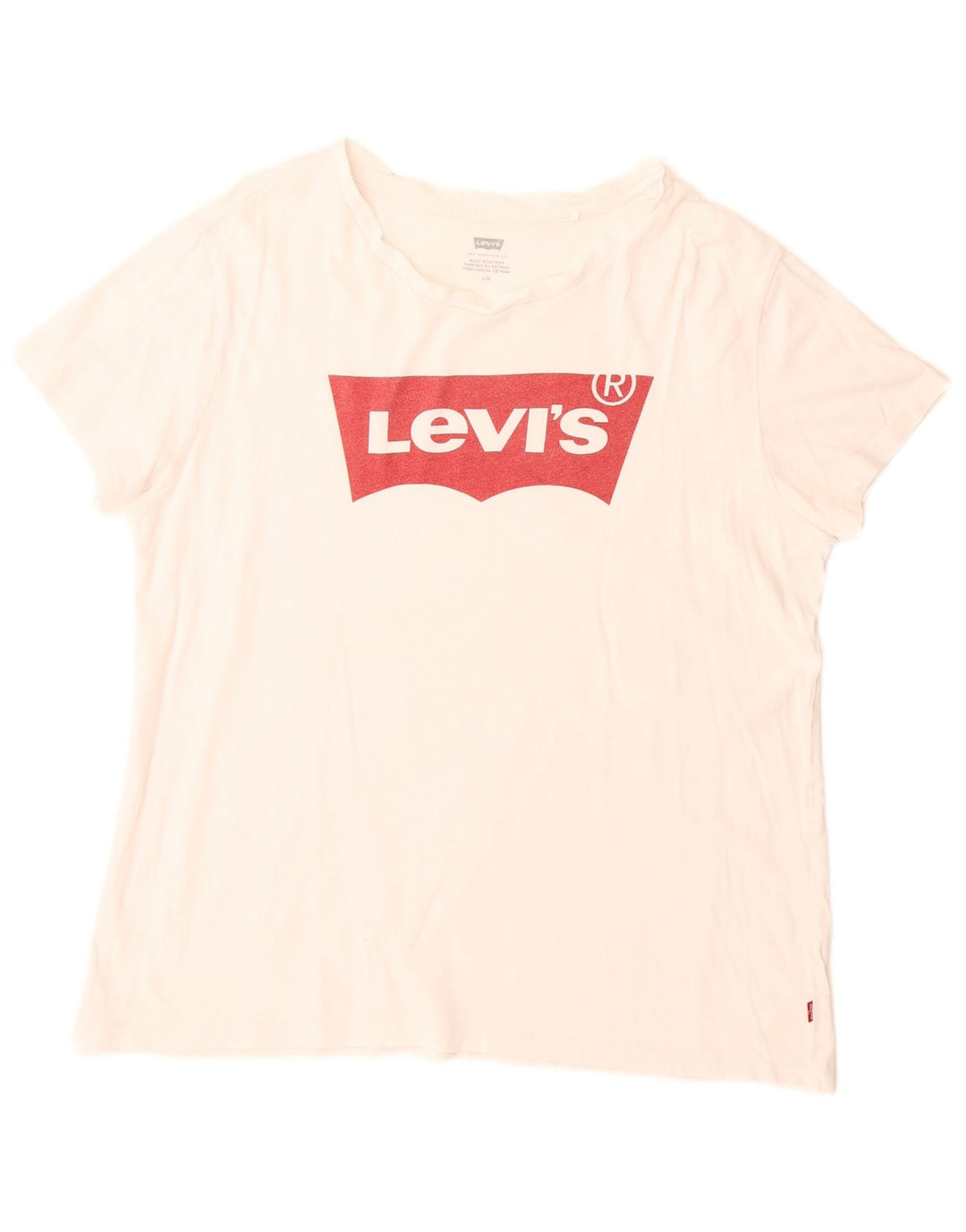 Levi's Grafisk T-shirt top til kvinder DK 16 Large Off White
