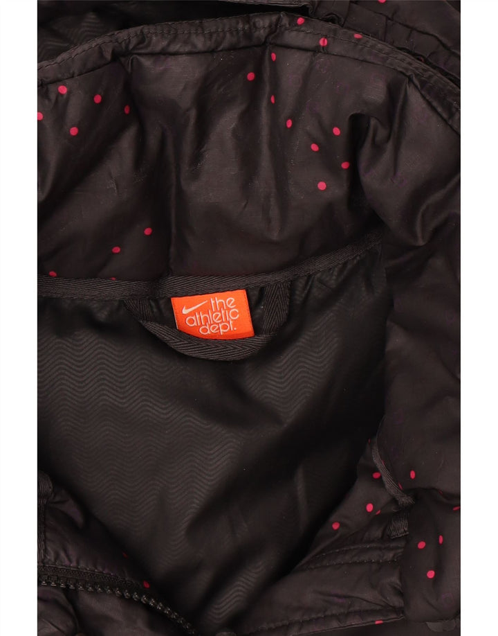 Nike Polstret hættejakke til kvinder UK 12 Medium Sort plettet