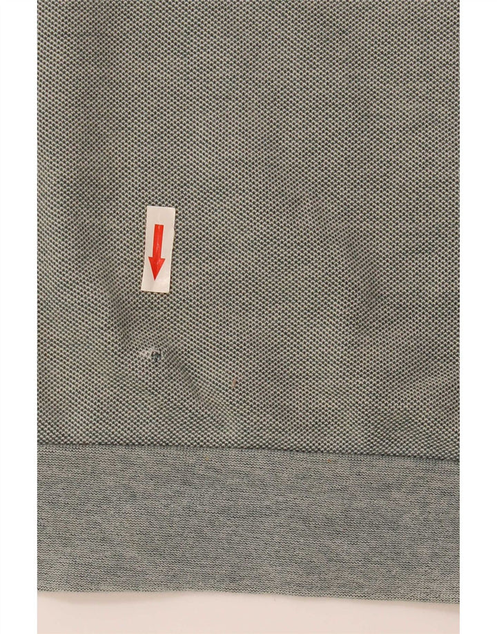 Besætningstøj Herre Zip Neck Sweatshirt Jumper Stor Grå Bomuld