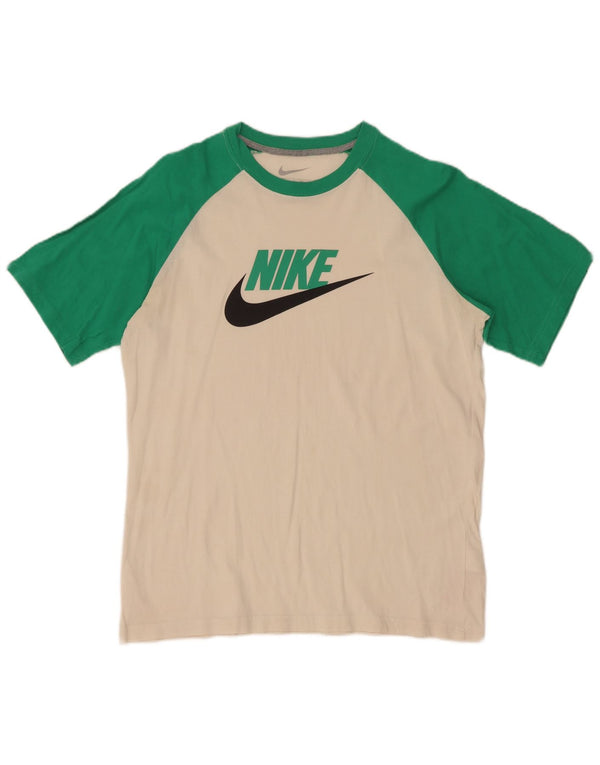 Nike Boys Grafisk T-Shirt Top 13-14 år XL Hvid Colourblock