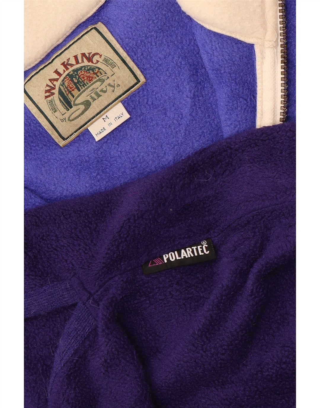Silvy Womens Grafisk Fleece Jumper UK 14 Medium Purple Colourblock