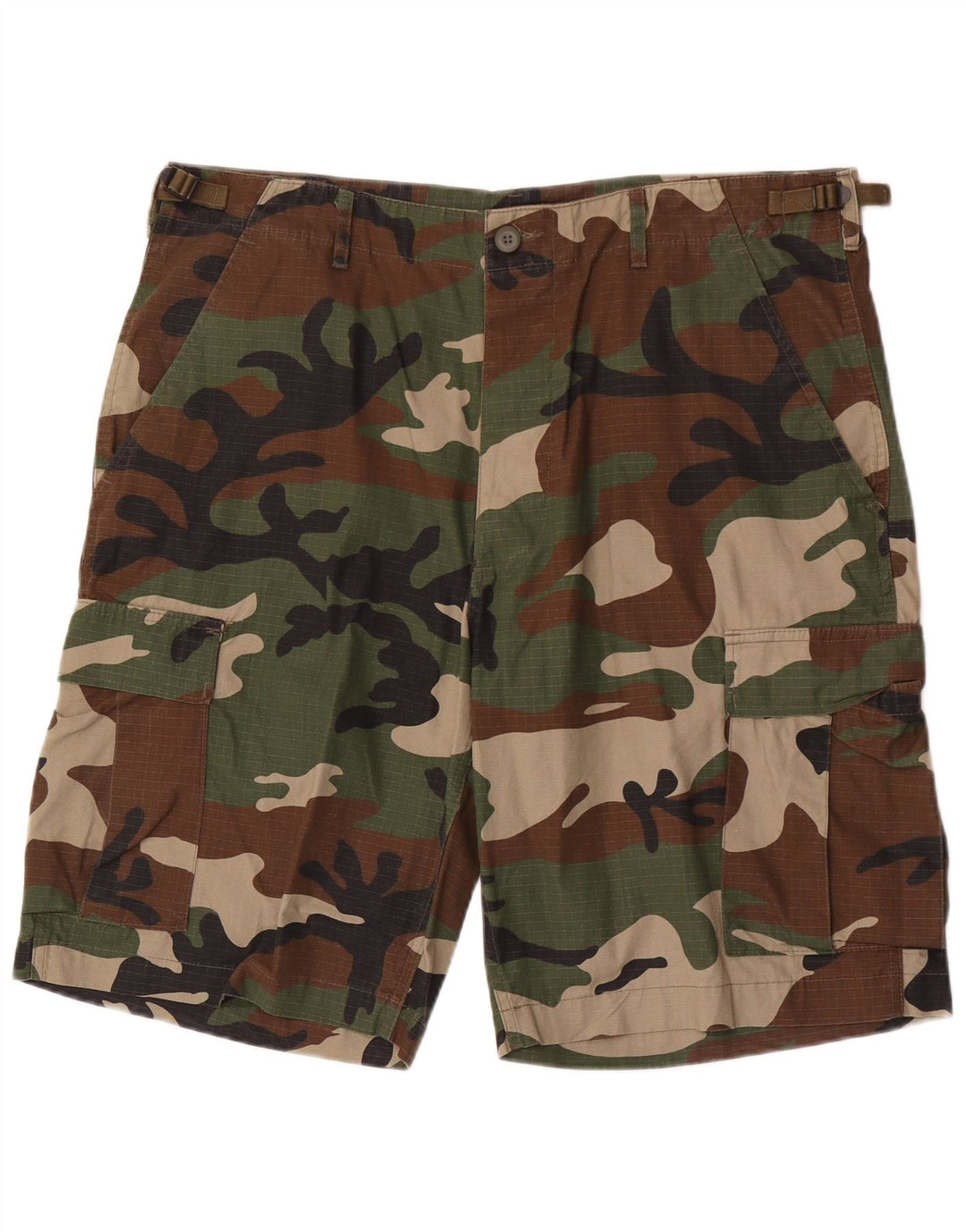 Mil-Tec Herre Cargo Shorts XL W40 Khaki Camouflage Bomuld