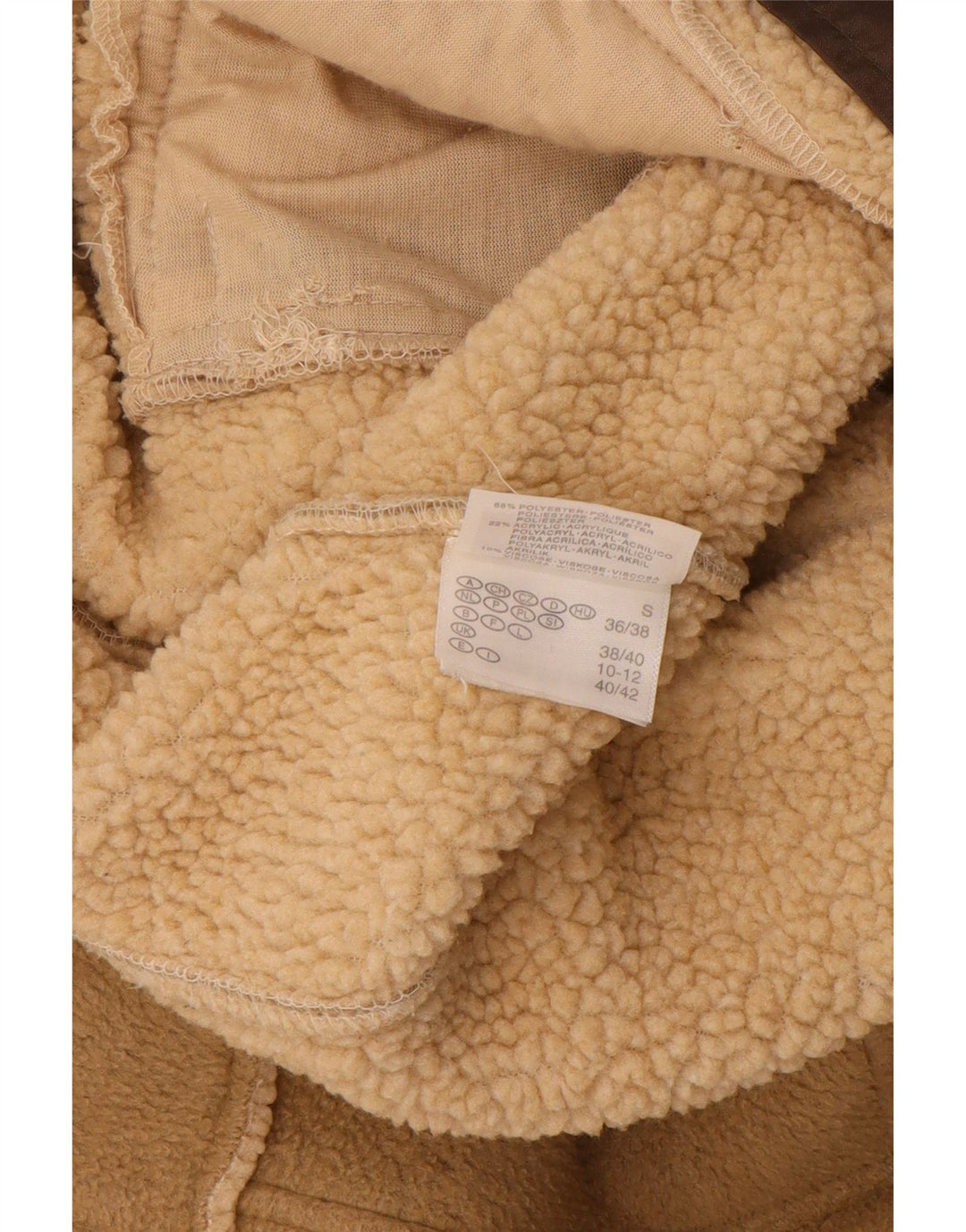 RODEO Fleecejakke til kvinder UK 10 Small Beige Polyester
