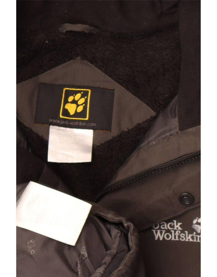 Jack Wolfskin Herre Hooded Windbreaker Coat UK 36/38 Medium Grey Polyester