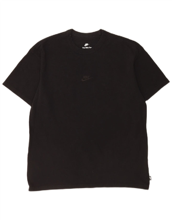Nike Herre Loose Fit T-shirt Top Medium Sort Bomuld