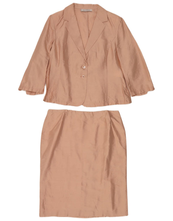 Momenti Dame 2 knap 3/4 ærmer nederdel sæt IT 48/50 XL W32 Pink