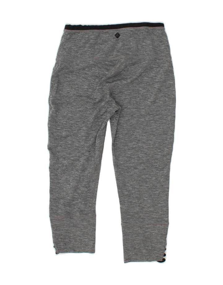 PRANA Womens Capri Leggings UK 10 Small Grey Flecked Polyester Vintage Prana and Second-Hand Prana from Messina Hembry 