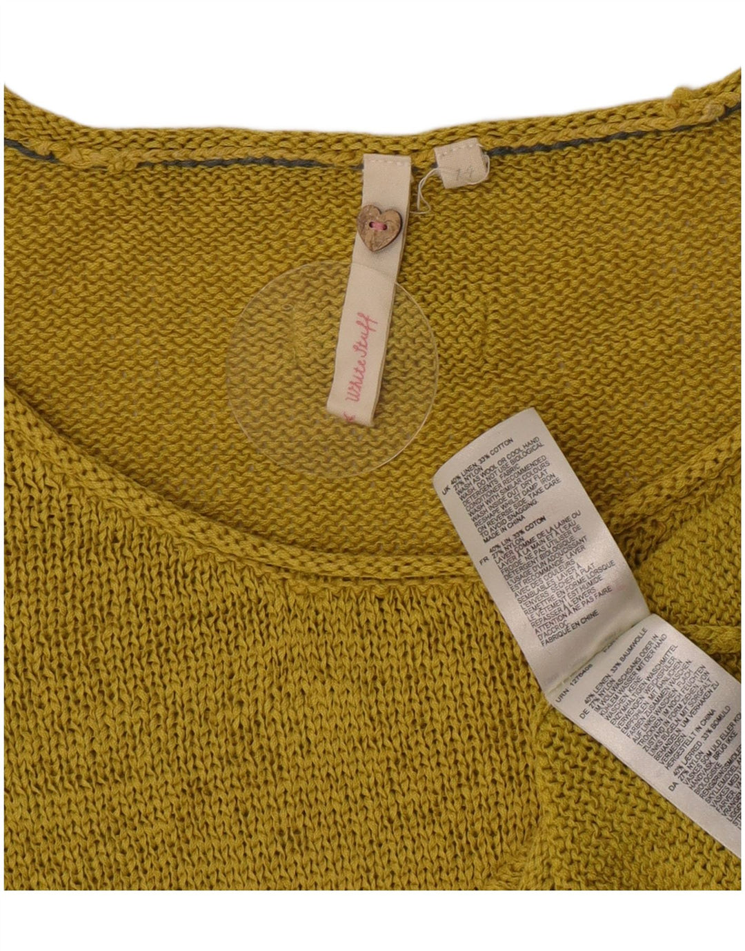 White Stuff Womens 3/4-ærmet bådhalstrøje DK 14 Medium Grøn
