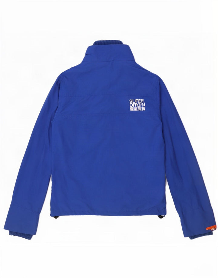 Superdry Regnjakke til kvinder UK 12 Medium Blue Nylon