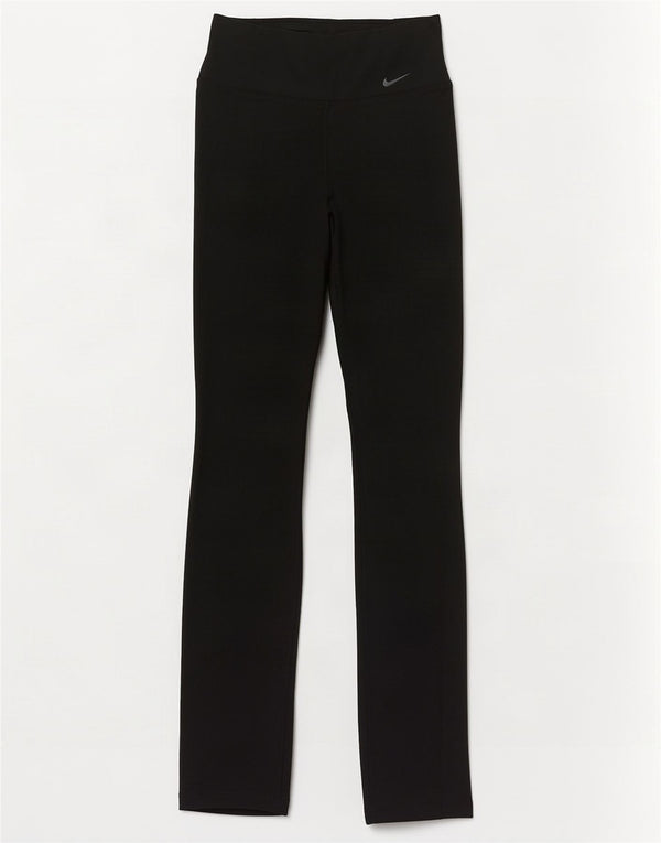 Nike Dame Dri Fit Leggings UK 4 XS Sort Polyester