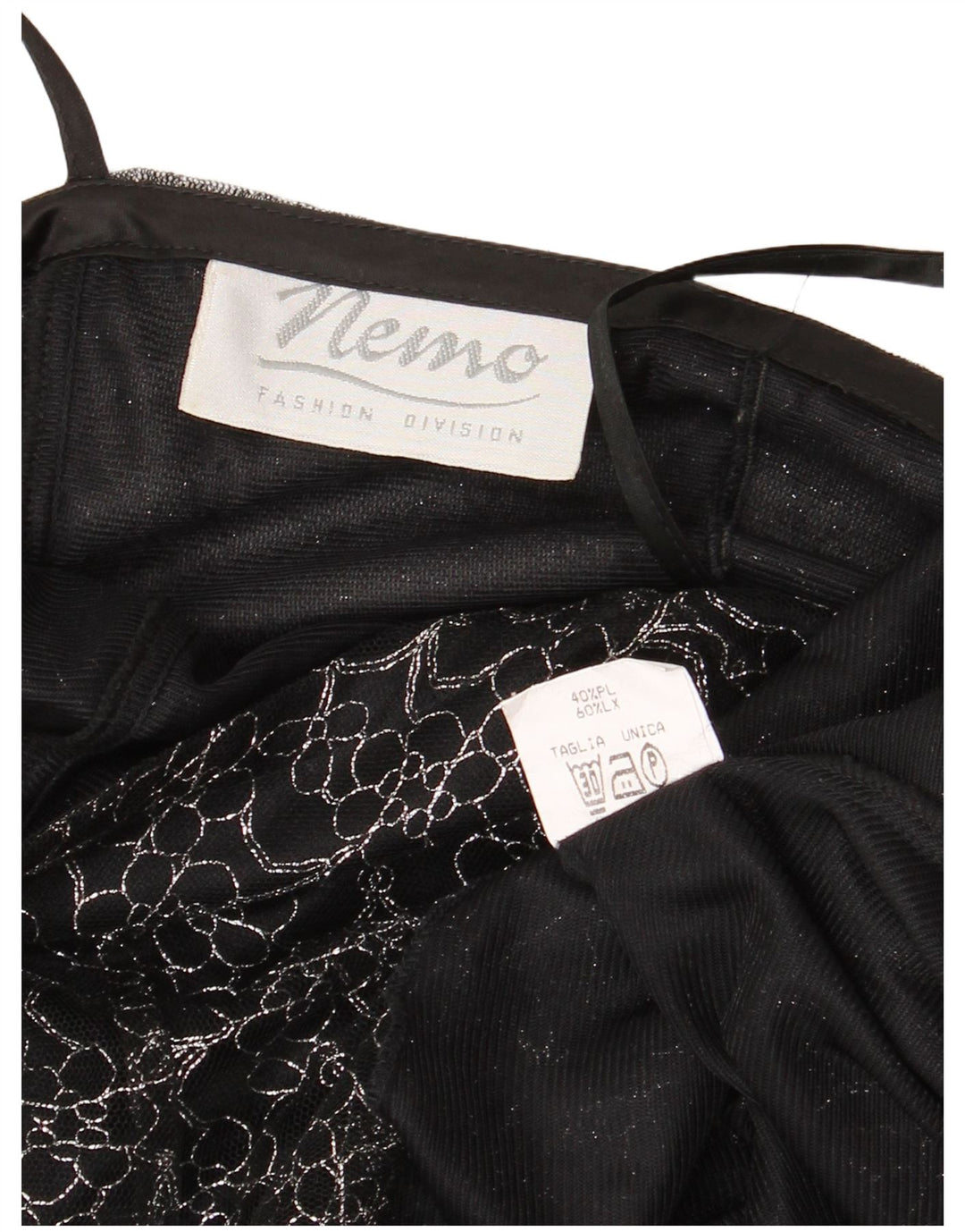 Vintage Dame Tutu Kjole UK 8 Small Black Floral Polyester