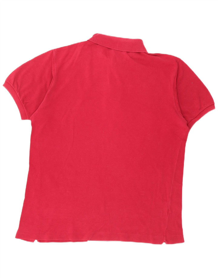 LACOSTE Mens Polo Shirt Size 5 Large Pink Cotton