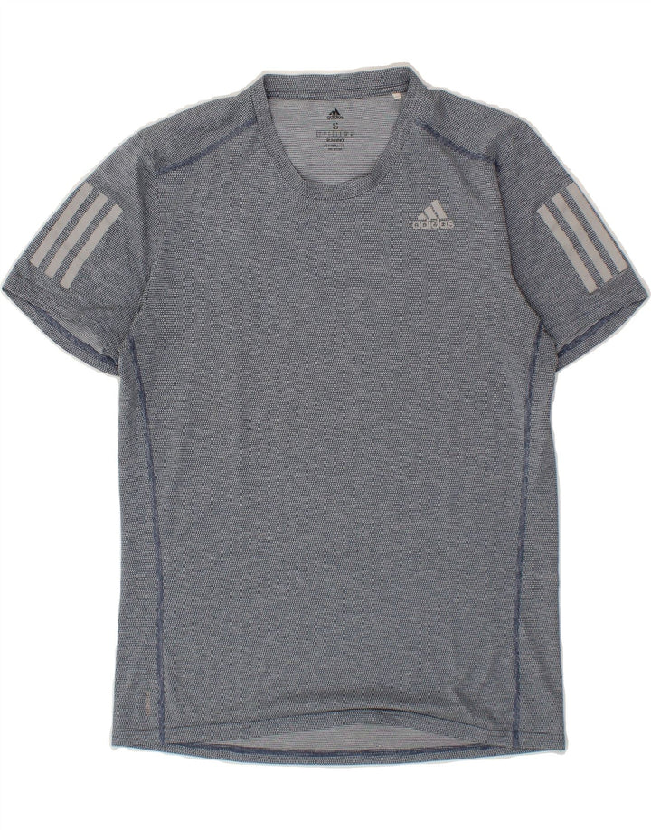ADIDAS Mens Climalite T-Shirt Top Small Navy Blue Vintage Adidas and Second-Hand Adidas from Messina Hembry 