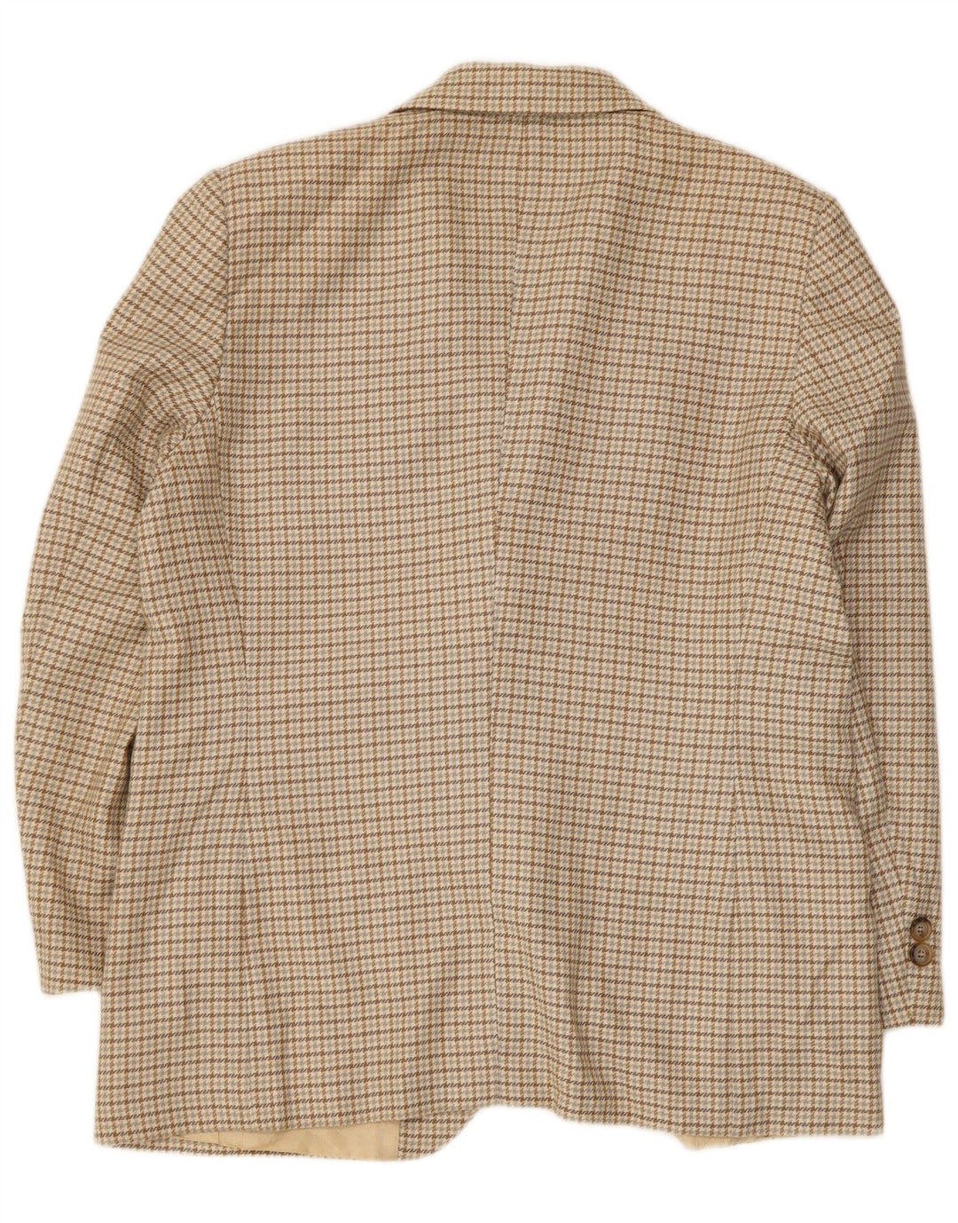 Luisa Spagnoli Dame 2-knaps blazerjakke IT 48 XL Beige Houndstooth