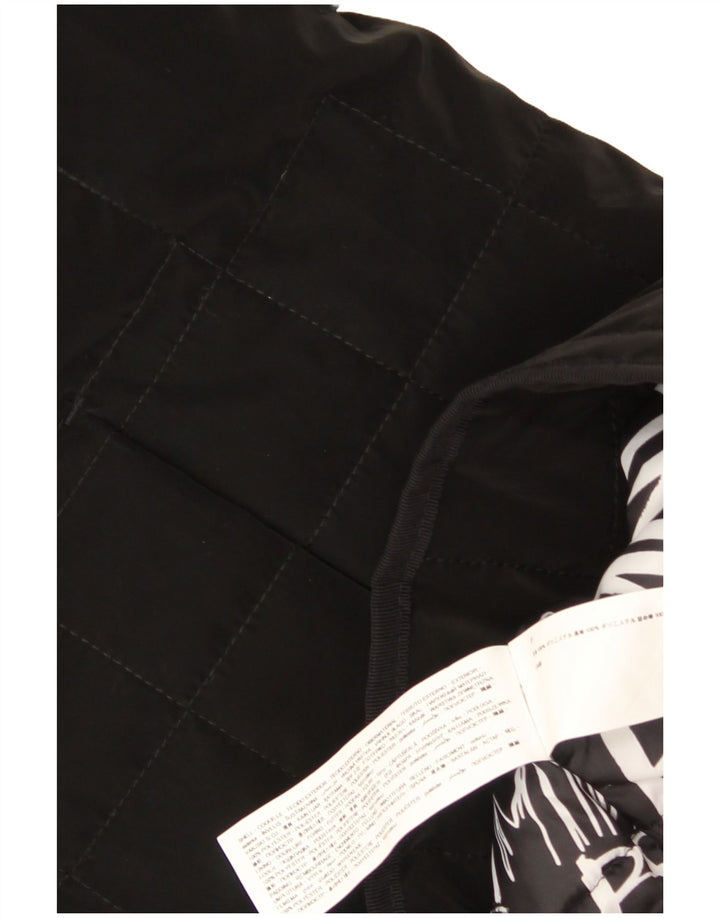 Desigual Quiltet Polstret Frakke til kvinder UK 18 XL Sort Polyester