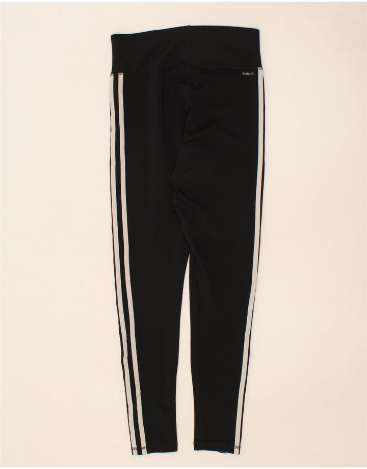 ADIDAS Womens Leggings UK 8/10 Small Black Polyester Vintage Adidas and Second-Hand Adidas from Messina Hembry 