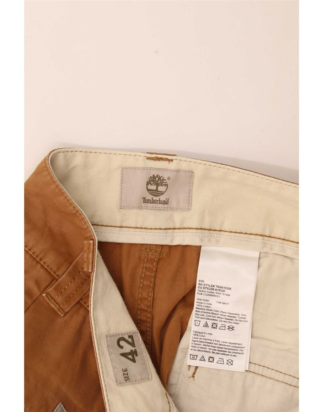 Timberland Herre Cargo Shorts W42 2XL Brun Bomuld