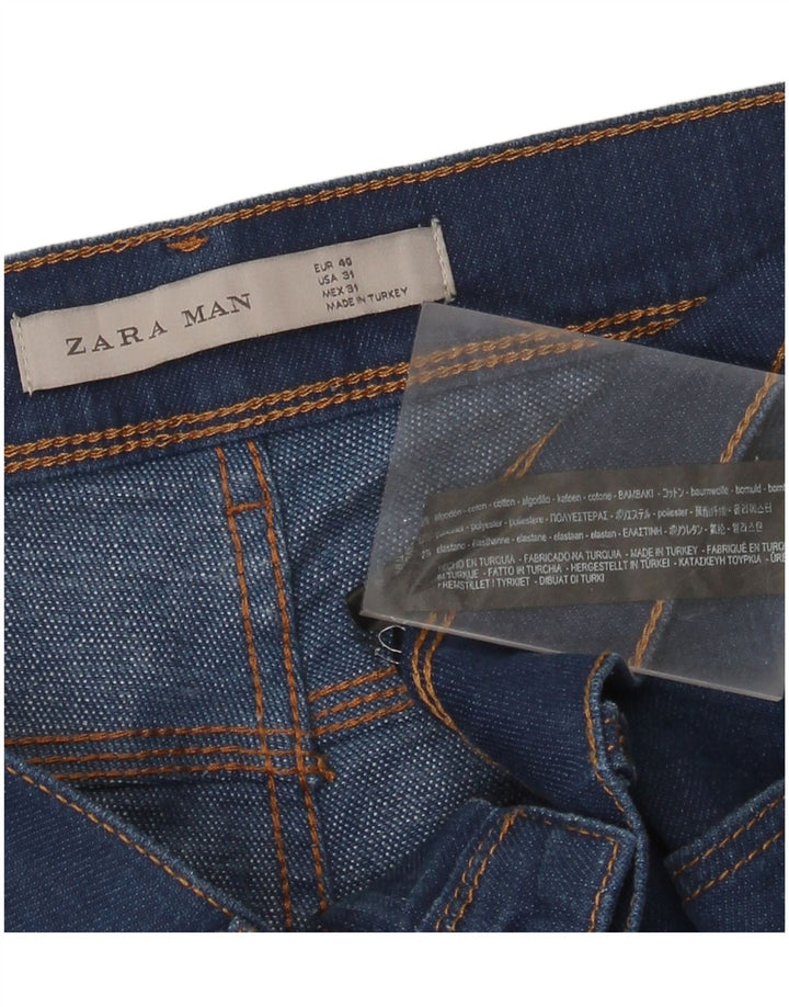 Zara Herre Slim Jeans EU 40 Medium W31 L31 Marineblå Bomuld