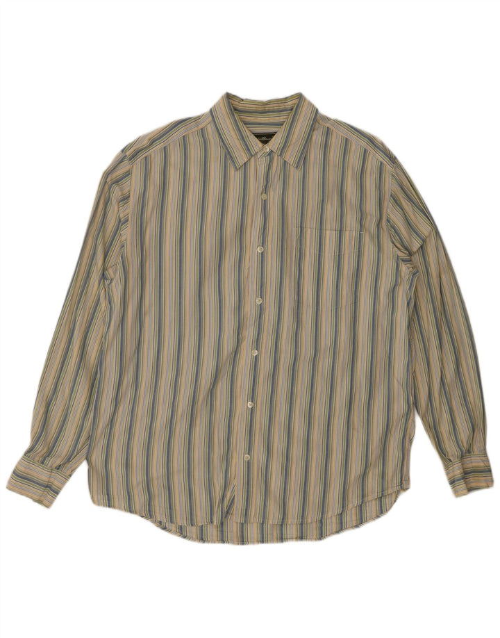 EDDIE BAUER Flanellskjorte til mænd Stor flerfarvet stribet bomuld