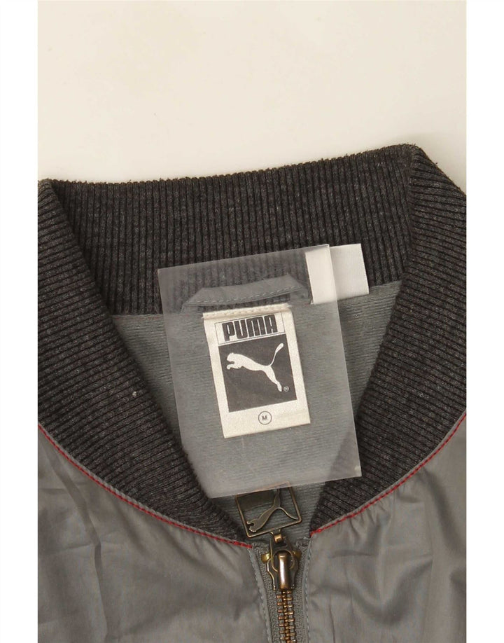 Puma Herre Bomber Jacket UK 38 Medium Grey Colourblock