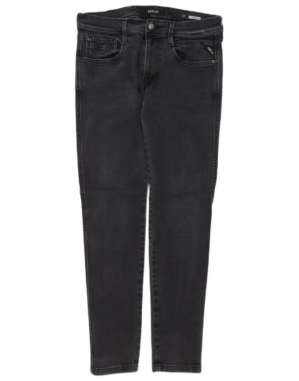Replay Herre Anbass Slim Jeans W32 L31 Sort