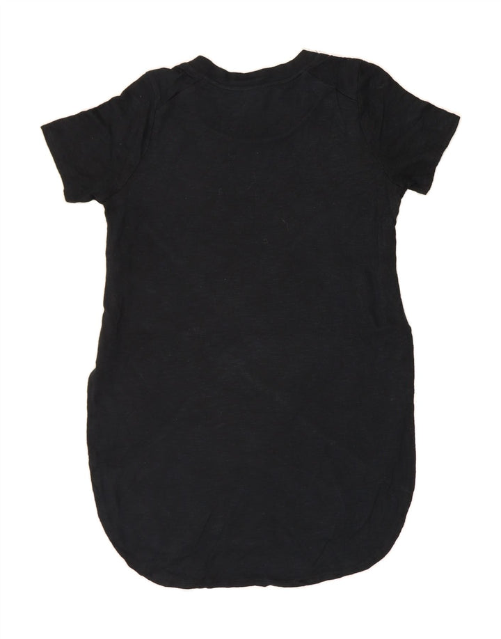 MOSSIMO Womens Short Sleeves Jumper Dress UK 10 Small Black Rayon Vintage Mossimo and Second-Hand Mossimo from Messina Hembry 