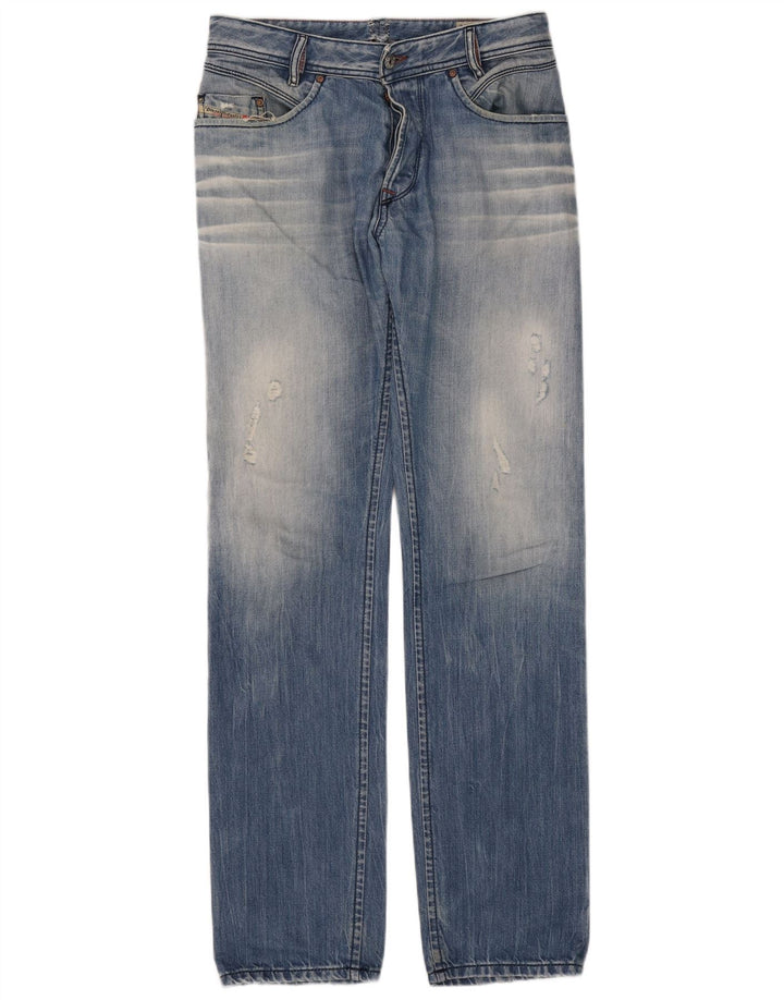 Diesel Herre Iakop Distressed Slim Jeans W33 L34 Blå Bomuld
