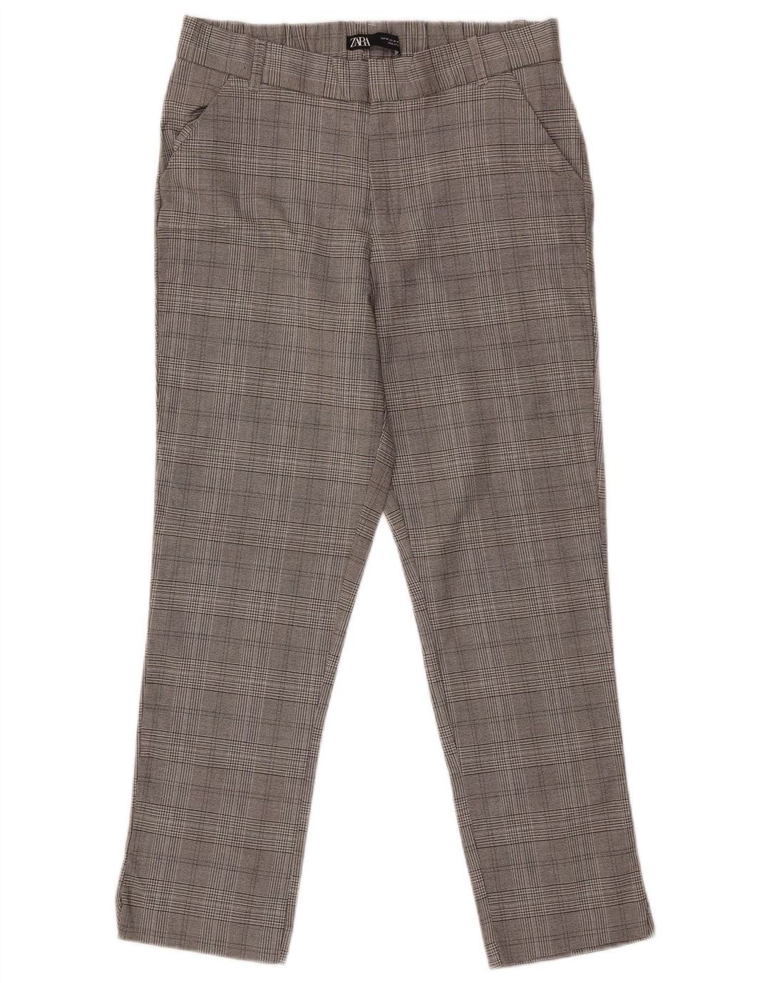Zara Lige Chinobukser Medium W28 L26 Grå Houndstooth