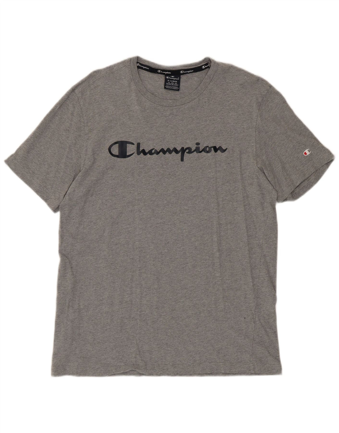 Champion Herre Grafisk T-Shirt Top XL Grå